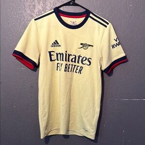 Adidas arsenal Cream Jersey with Navy and Red Accents
